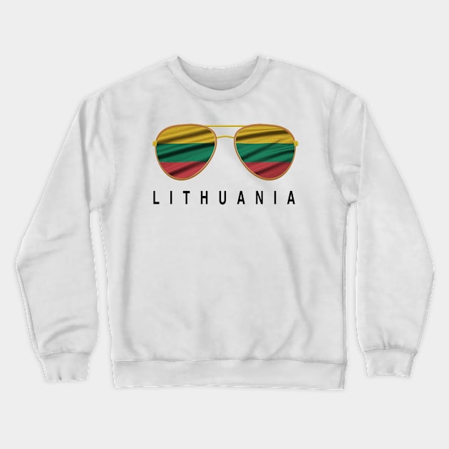 Lithuania Sunglasses, Lithuania Flag, Lithuania gift ,  Lithuanian , Crewneck Sweatshirt by JayD World